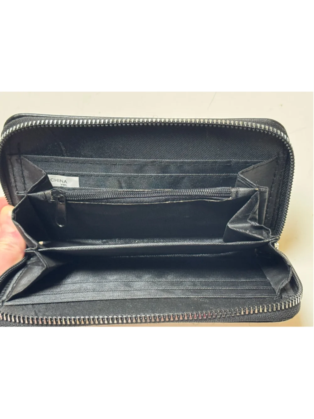 Unbranded Women’s Black and White Baby Graphic Zip-Around Wallet